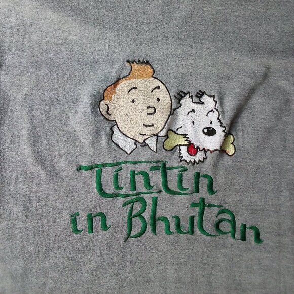 Vintage Rin Tin Tin In Bhutan Embroidered T-Shirt - Picture 1 of 4